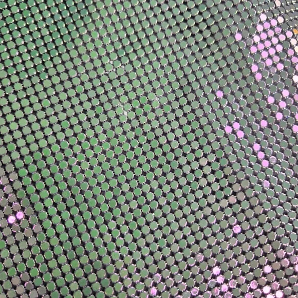 House of Harlow Iridescent Metal Mesh Disco Mini Dress Drape Neck Size Small NWT - Picture 4 of 8